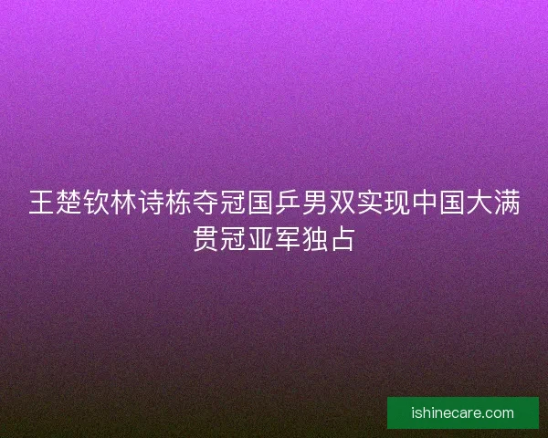 王楚钦林诗栋夺冠国乒男双实现中国大满贯冠亚军独占