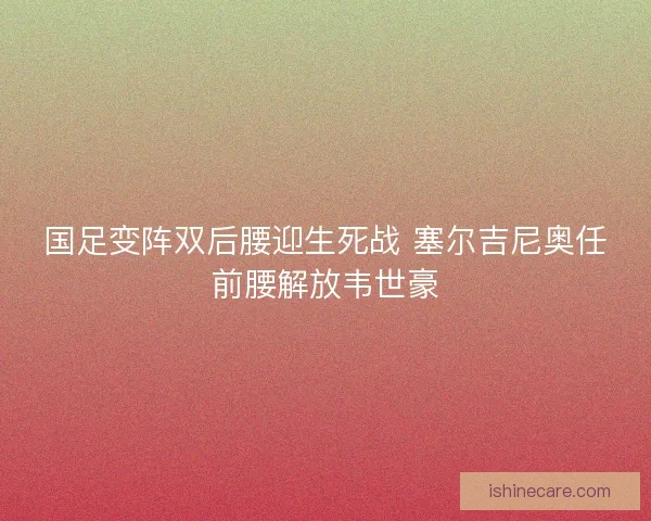 国足变阵双后腰迎生死战 塞尔吉尼奥任前腰解放韦世豪