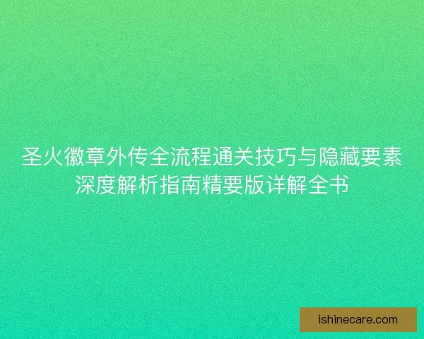 圣火徽章外传全流程通关技巧与隐藏要素深度解析指南精要版详解全书